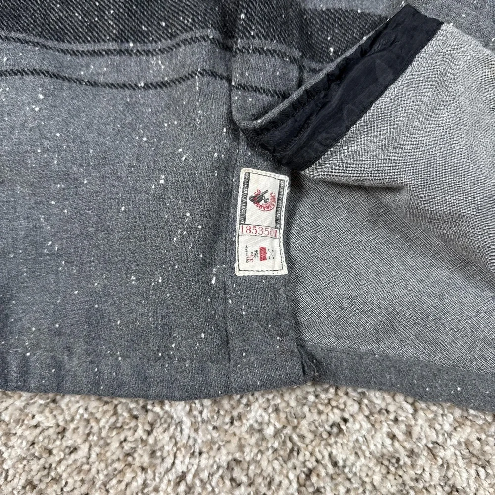 Levis Shirt Jacket‎ Mens Large Gray Wool Blend Lined Western Stripe Shacket - Picture 7 of 12